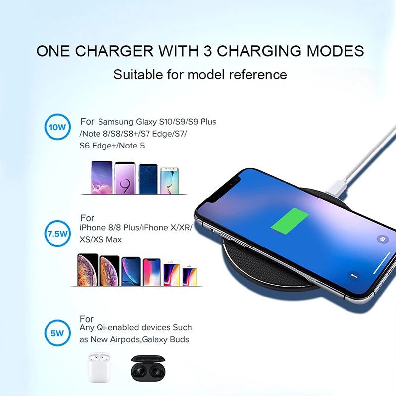 [RO ACC] W1 NANVAN DEKSTOP WIRELESS FAST CHARGING PAD / SMART WIRELESS CHARGER