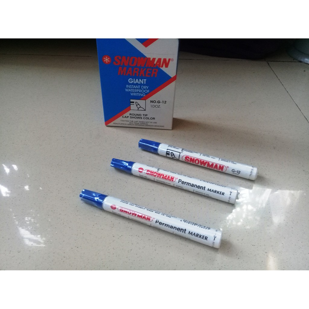 

Spidol Biru Snowman Permanent Marker Giant G-1