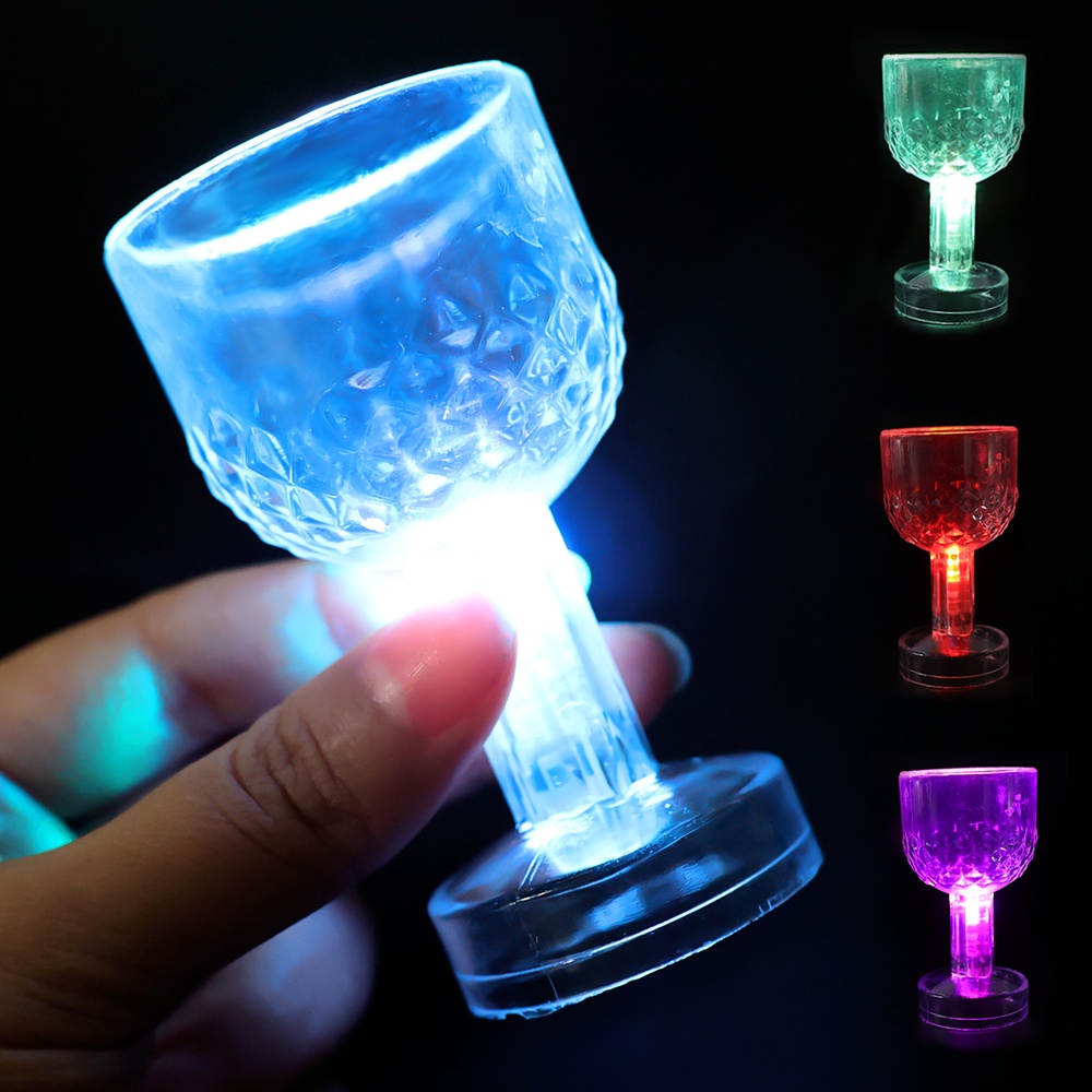 Gelas Minum Dengan Lampu Led Tenaga Baterai Untuk Bir / Whiskey / Cocktail