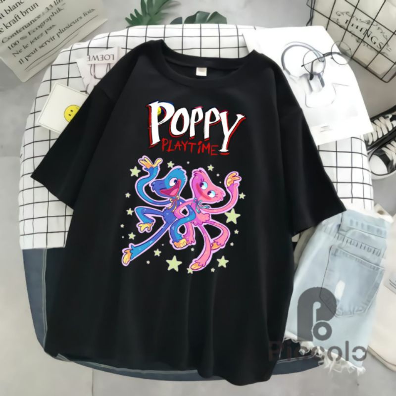 baju kaos anak huggy wuggy Poppy bahan premium