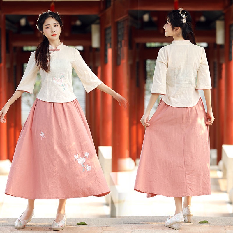 mproved hanfu chinese style retro Republic of China female students' daily Chine