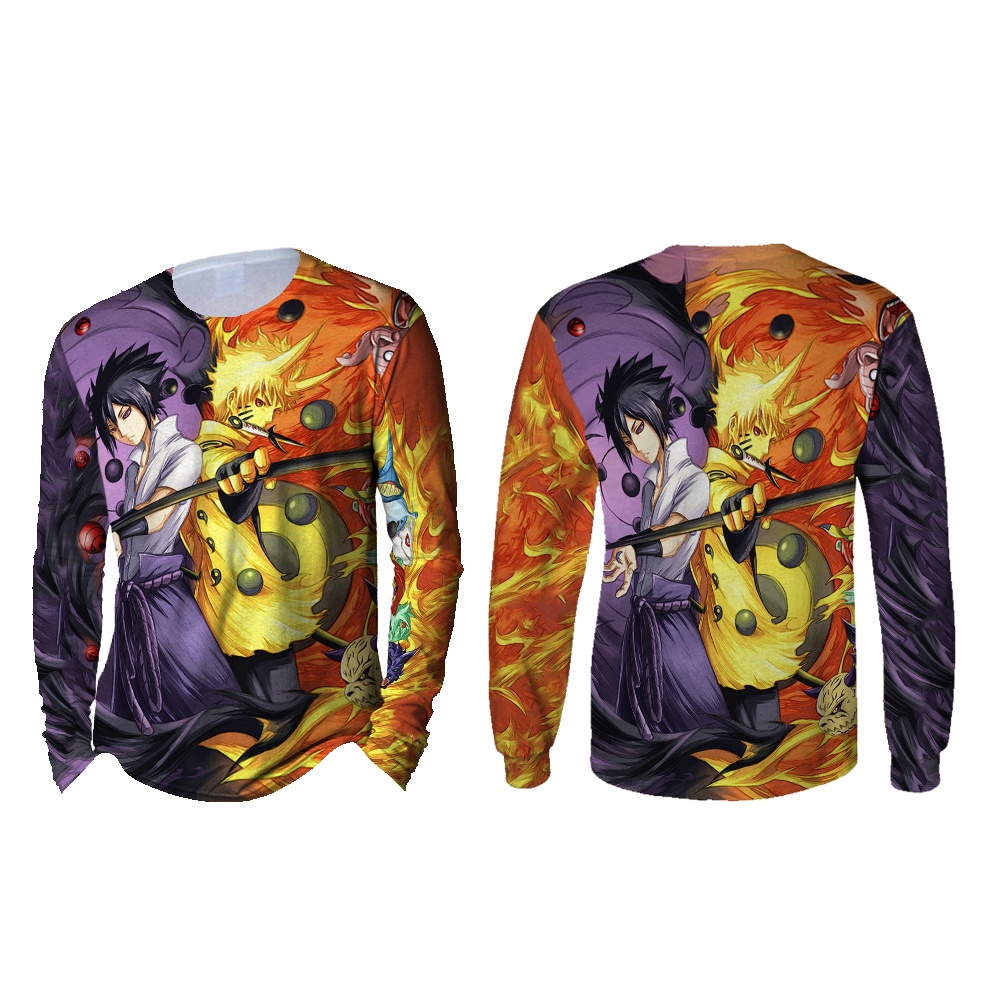 TiniShop - NARUTO SASUKE Kaos Panjang Pria FullPrint / Kaos Naruto Keren /301