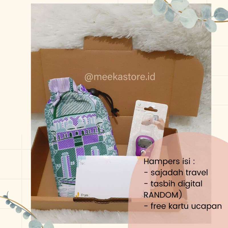 

Hampers Sajadah Travel Hampers Ramadhan Kado Ulang Tahun Cewek Kado Anniversary Kado Wisuda Kado Pacar Hadiah Pacar Hampers Lebaran