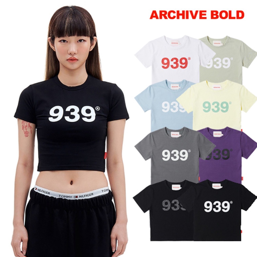 KOREA 939 LOGO CROP TOP CROPTOP OFFICIAL BRAND STYLE archive bold FASHION archivebold