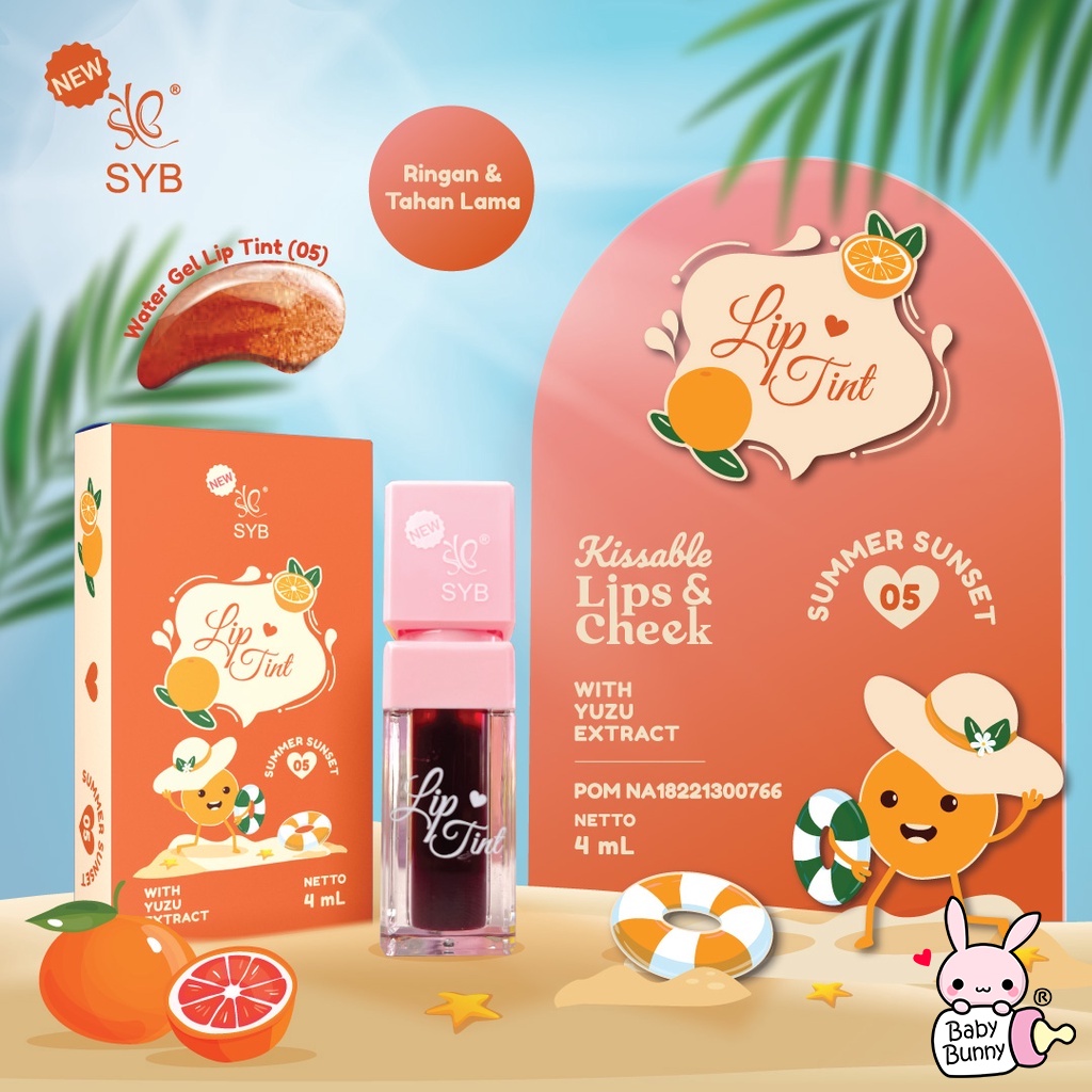 ❤ BELIA ❤ SYB Lip Tint 4ml | Water Gel Lip Tint Lip Gloss | Lip Moist Ombre Lips Lipstick Lip Cream BPOM