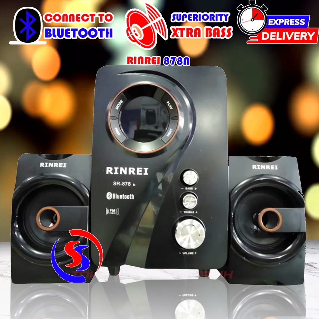 SPEAKER BLUETOOTH SUPER BASS RINREI 878N GARANSI RESMI