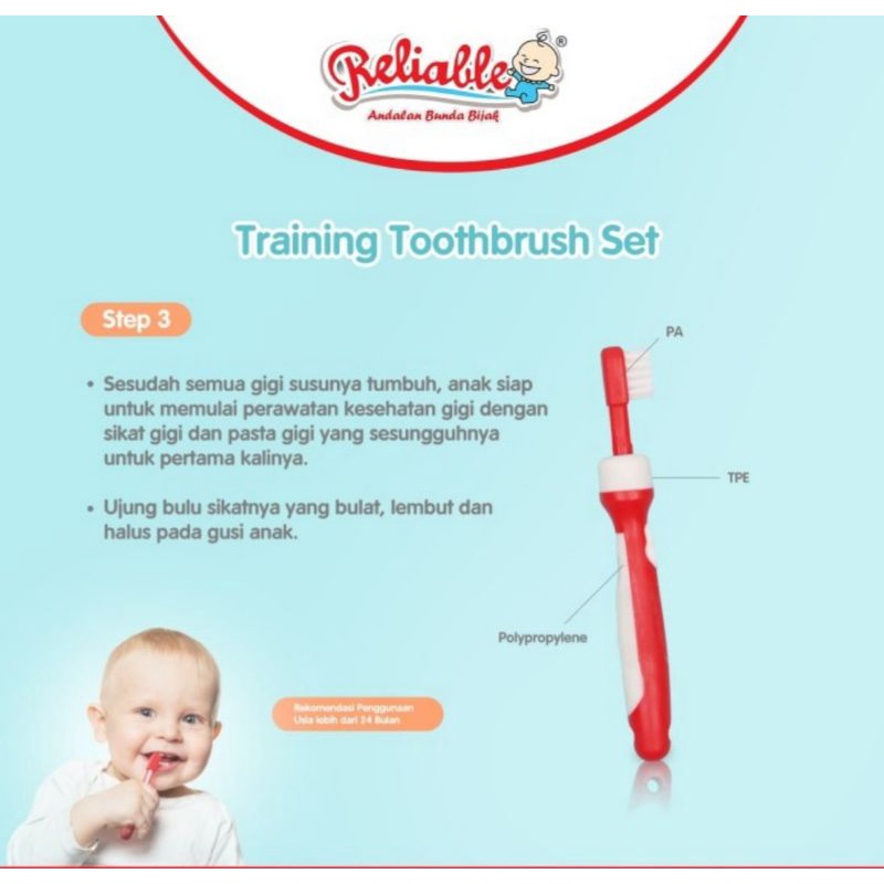 RELIABLE Sikat Gigi Bayi Complete 3 in 1 Sikat Gigi Bayi Premium Quality Reliable