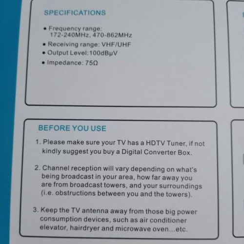 Digital HDTV Antenna Tv Digital Indoor AT-055 / Antenna AT-056 High Fleco