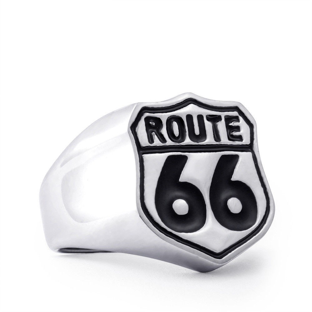 Cincin Pria Titanium Stainless Biker Route 66 JCP-019