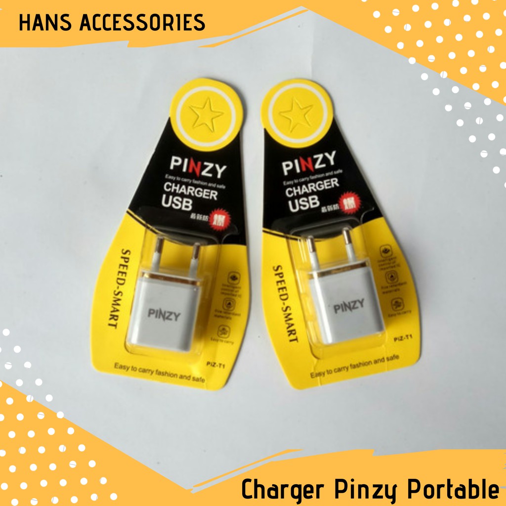 Charger Pinzy T1 Original Adapter Speed and Smart PINZY Charger 2 Port T1 Series