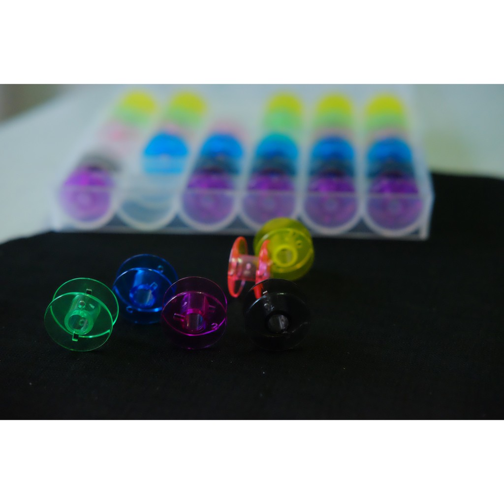 Bobbin/Spool/ SPUL WARNA WARNI Plastik (Mesin Jahit Portable)