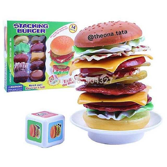 MAINAN ANAK STACKING BURGER