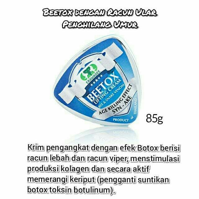 Erawadee BeeTox dengan Racun ular penghilang umur