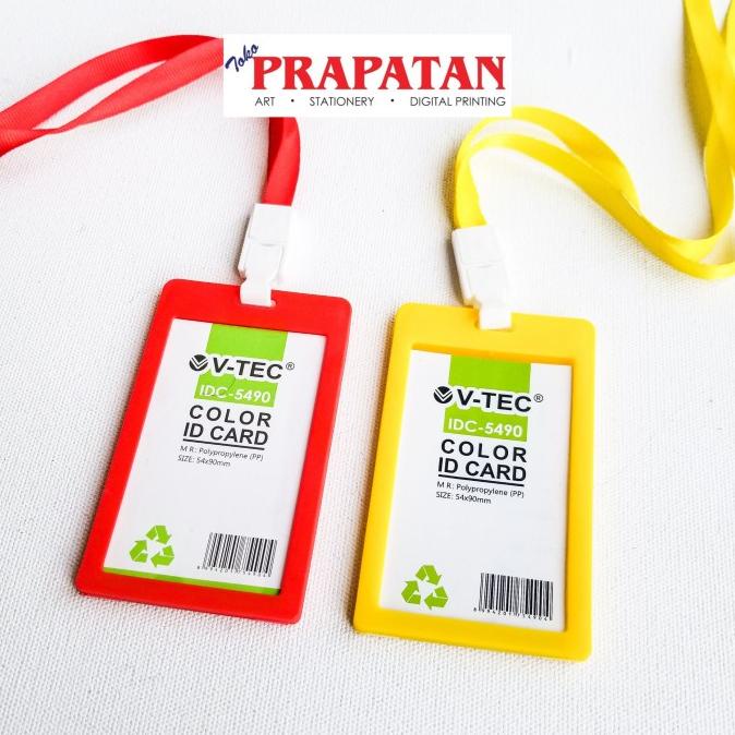

V-TEC ID CARD HOLDER COLOR IDC-5490 / NAME TAG DENGAN TALI - MERAH