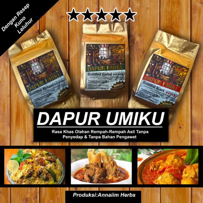 

Bumbu Instan Umiku Nasi Kebuli Nasi Biryani Nasi Kabsah Bumbu Kari Bumbu Gulai 100gr Bumbu Kering Enak Praktis UMKM