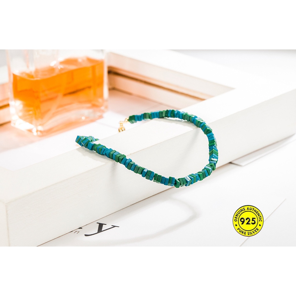 Gelang Tangan Rantai Aksen Batu Turquoise Untuk Wanita U1000