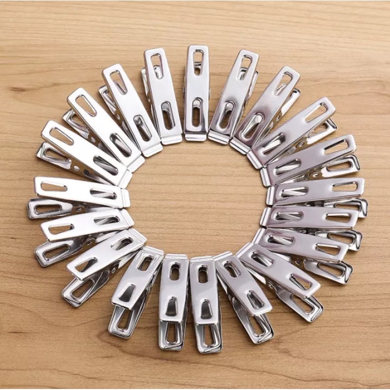 JEPITAN JEMURAN STAINLESS JEPITAN JEPIT PAKAIAN BAJU LAUNDRY CLIPS KLIP STAINLESS