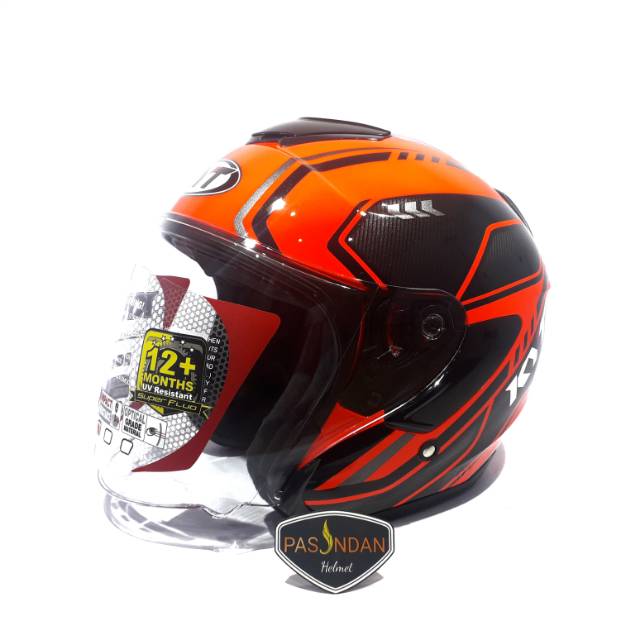HELM KYT KYOTO SUPER FLUO CARBONIZED