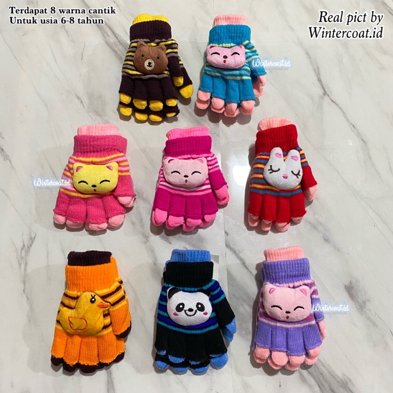 Sarung tangan anak winter gloves kids knit rajut import musim dingin hangat children glove