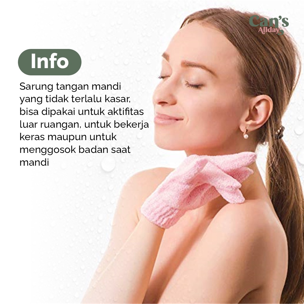 Sarung Tangan Mandi Scrubber Exfoliating Pengangkat Kotoran Badan