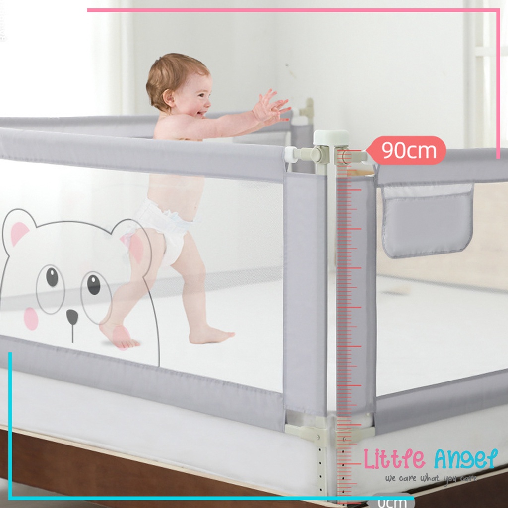 BABY BEDRAIL PAGAR PENGAMAN KASUR RANJANG BAYI Pembatas Tempat Tidur Kelambu Anak Balita Set Bed Rail Guard Safety