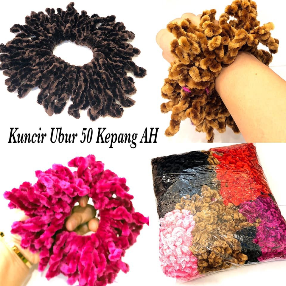 Ikat Rambut Ubur-Ubur Ukuran KECIL / Kunciran Cendol Mini / Cepolan Hijab Scrunchie