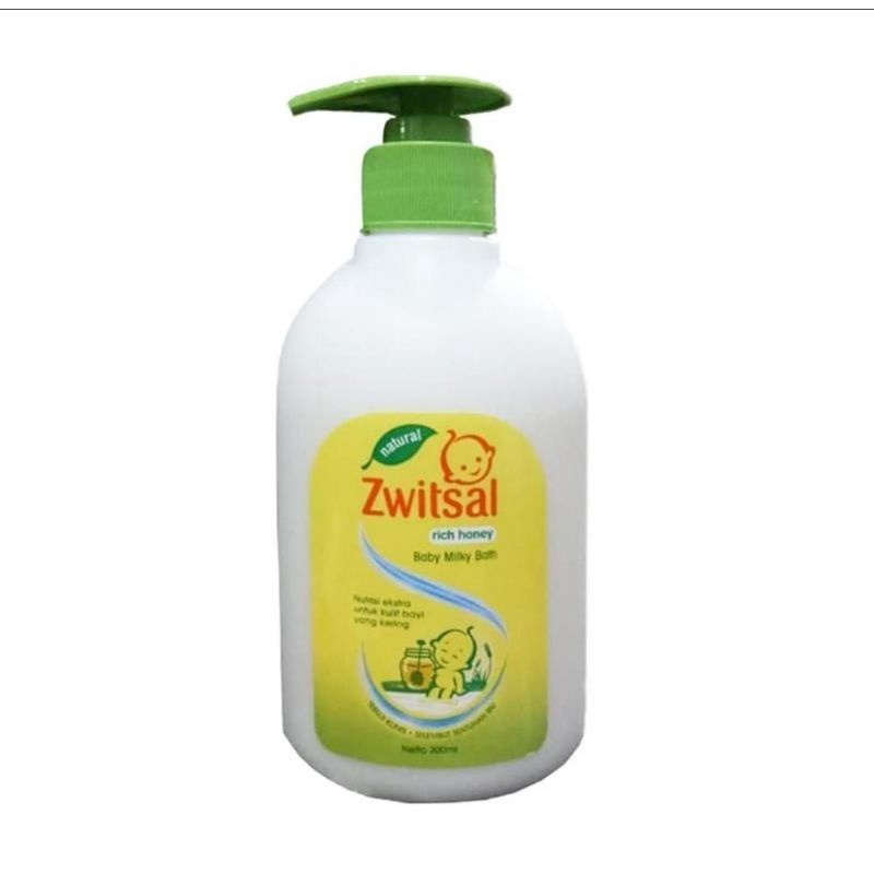 Zwitsal Baby Milky bath RICH HONEY PUMP 300ml/Sabun mandi bayi 300 ml