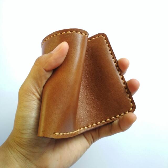 dompet pria bifold kulit asli custom grafir laser nama delion by koing