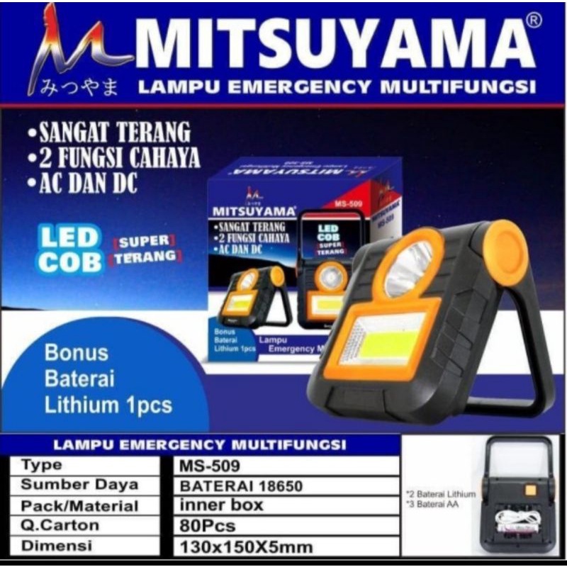 Lampu Emergency Led COB Mitsuyama MS-509