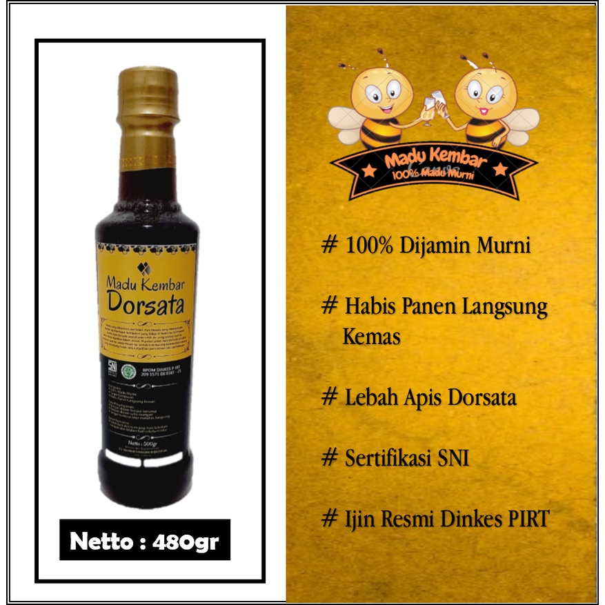 

Madu Hutan Liar Asli/Murni Lebah Apis Dorsata Raw Honey Tanpa Campuran 480gr