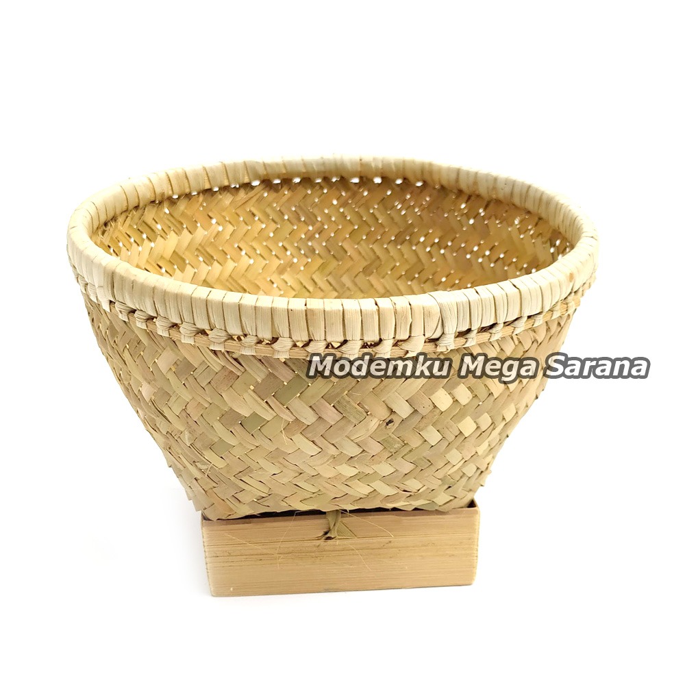 Rice Bowl Wakul Nasi Ceting Bakul Tempat Nasi Anyaman Bambu - D18 cm