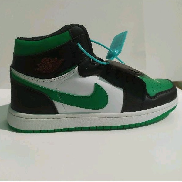 Sepatu Nike Air Jordan 1 High Pine Green Black Hijau Hitam Import