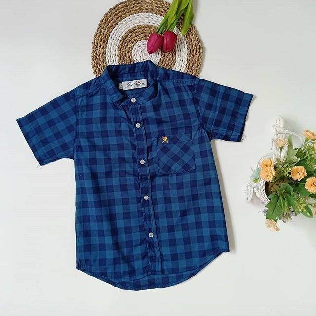 Kemeja Anak Arnold Palmer Kids Navy Kotak-kotak