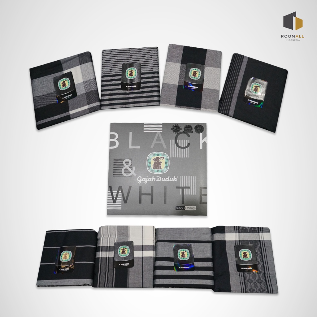 Sarung Gajah Duduk Black & White