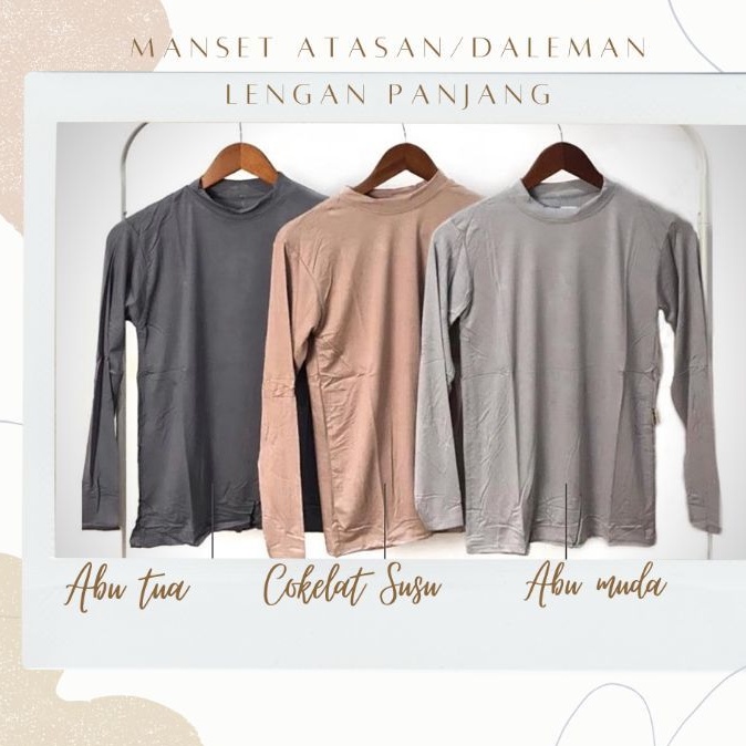 Manset Lengan Panjang/Baju Manset Lengan Panjang/Manset Kaos Premium/Manset Kaos Rayon