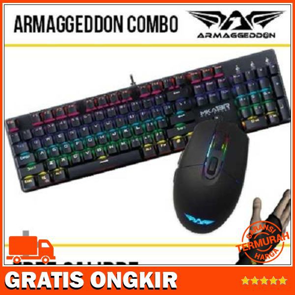 KEYBOARD GAMING ARMAGGEDDON MKA 13-R AND MOUSE COMBO MOUSE RAVEN III