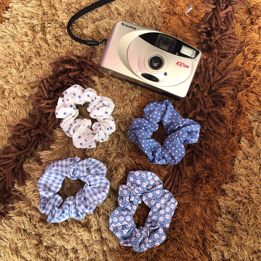 Scrunchie Motif Iket Rambut Lucu Unik Estetik Korea Murah Shopee