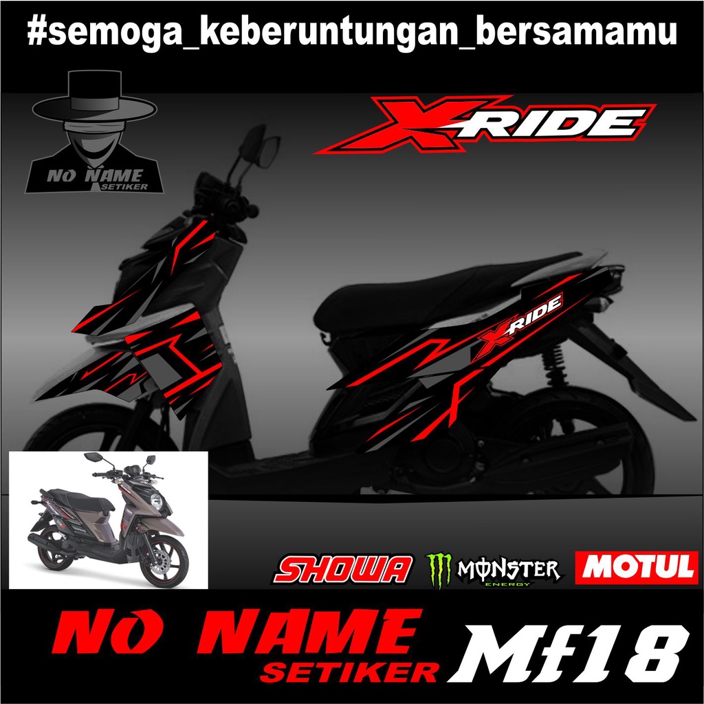 Striping X Ride (mf18) 2013 2014 2015 2016 2017 2018 2019 Stiker Sticker Setiker