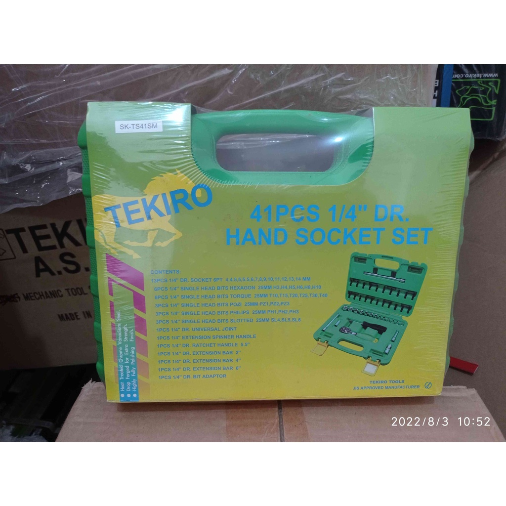 TEKIRO SC-SE0619 - KUNCI SOCK 41 PCS PER SET 6 PT 4 - 14 MM