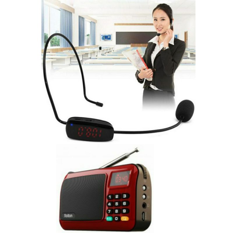 Speaker Portable 3R Mic bando Wireless FM Buat Tour Guide -  Mengajar - Seminar - Ceramah  Dll.....