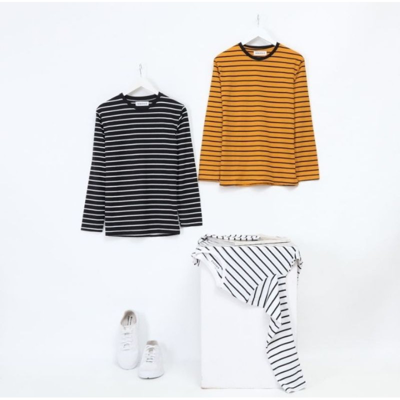 KAOS STRIPE PANJANG/ KAOS LENGAN PANJANG PRIA/ KAOS LONG STREP/ KAOS MURAH