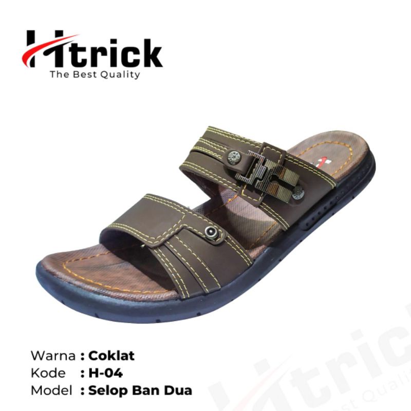 sandal pria / sendal pria casual Original H-trick 02 sandal kulit