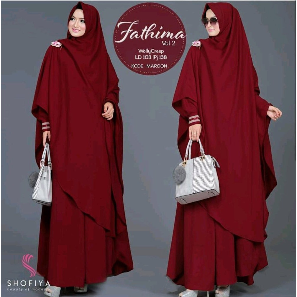 Baju Gamis Syari - Baju Muslim Syari - Fatima Gamis Syari
