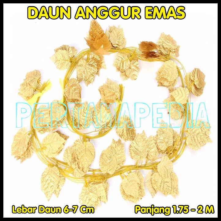Daun Rambat Gantung/ Daun Rambat Sintetis/ Daun Warna Emas/ Aquaria