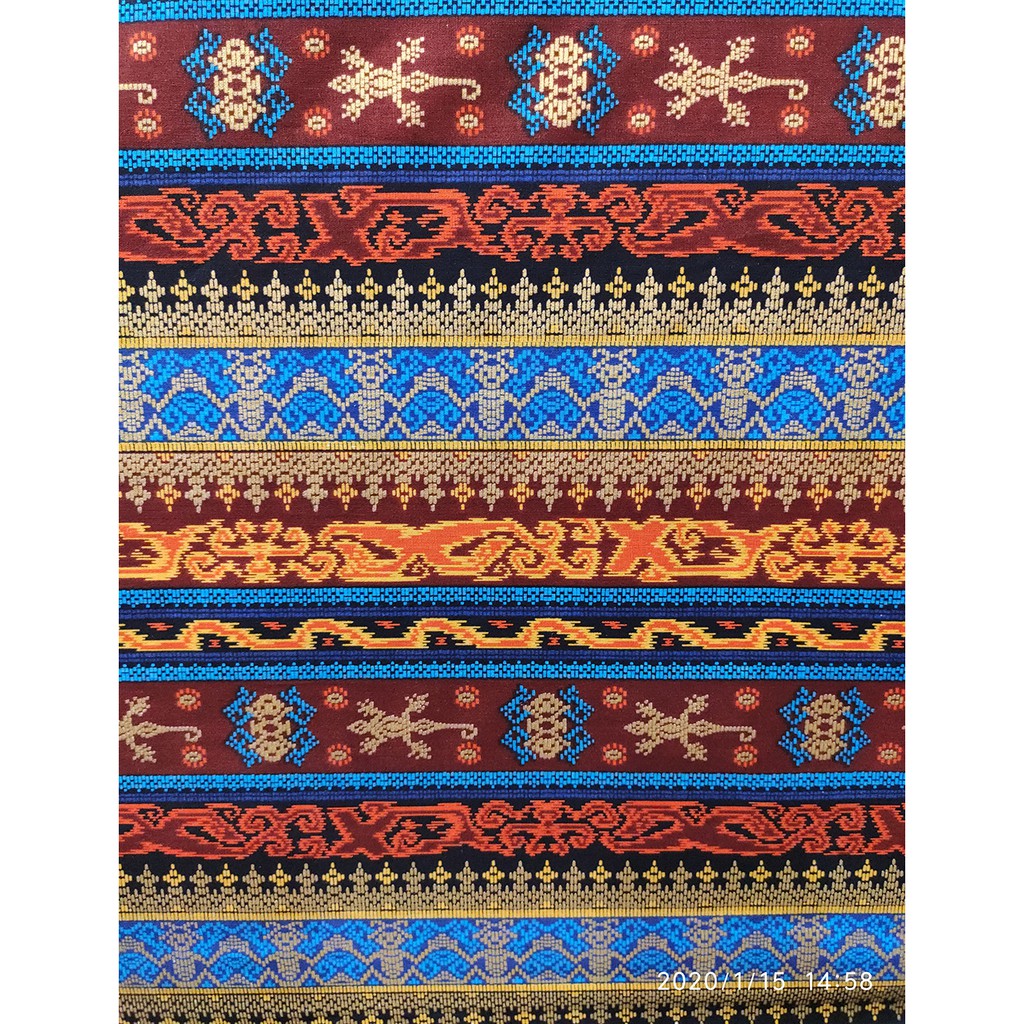 Kain Batik Katun Kalimantan Motif Tenun III Var3 Terakota