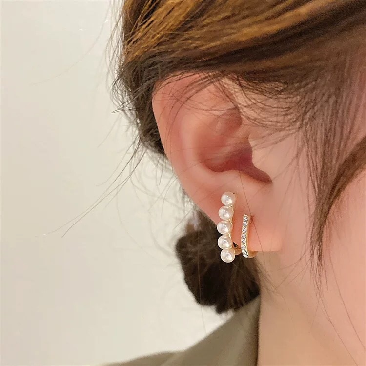 Anting Mutiara zircon Double layer 2022 Desain Unik Untuk Wanita