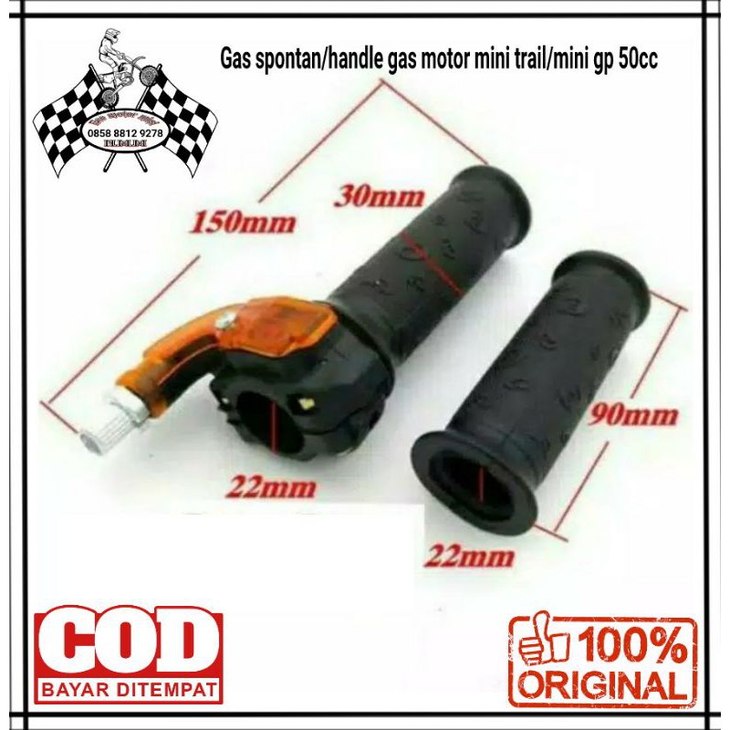 GAS SPONTAN/HANDLE GAS MOTOR MINI TRAIL/MINI GP/ATV MESIN RUMPUT 50cc