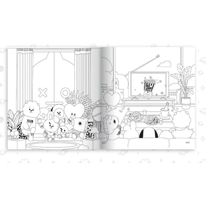 Dp Bt21 Coloring Book 52 Illustration Image Color Samples ...