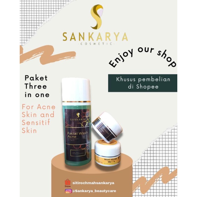 Sankarya 3in1 Skincare Acne Glowing (lightening/Yg1 diamond)