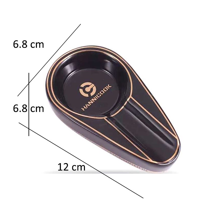 Asbak Keramik Aesthetic Asbak Cerutu Portable Koleksi Warna Hitam